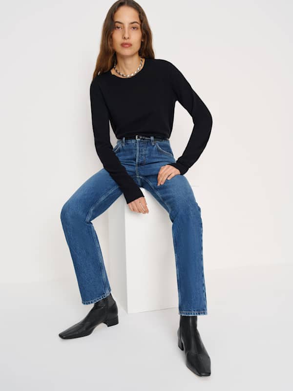 Rosina Ankle Boot - Black Stretch Leather